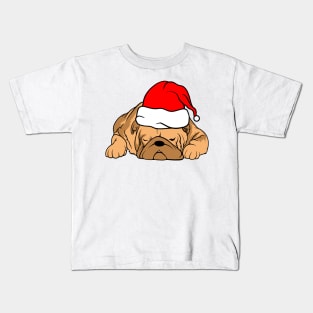 Bulldog Santa Kids T-Shirt